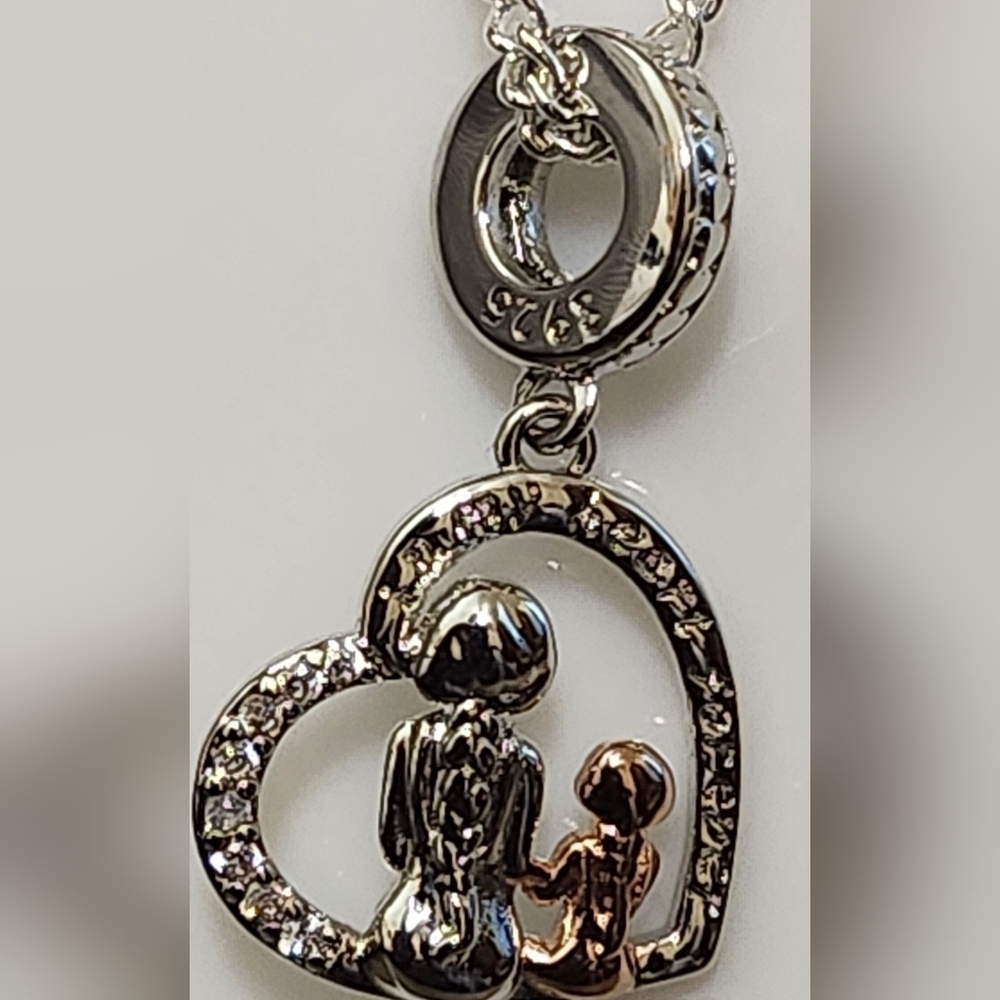 .925 Silver GREAT MOTHER LOVE CHARM Pendant Necklace